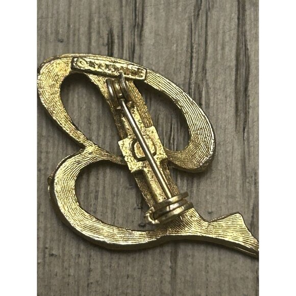 Vintage Gold-Tone Monogram Initial "B" Brooch Pin By Giovanni - Picture 4 of 4